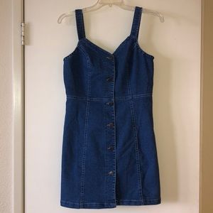 Denim button up dress
